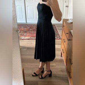 J. Crew Wool Pleated Strapless Dress Sz 4